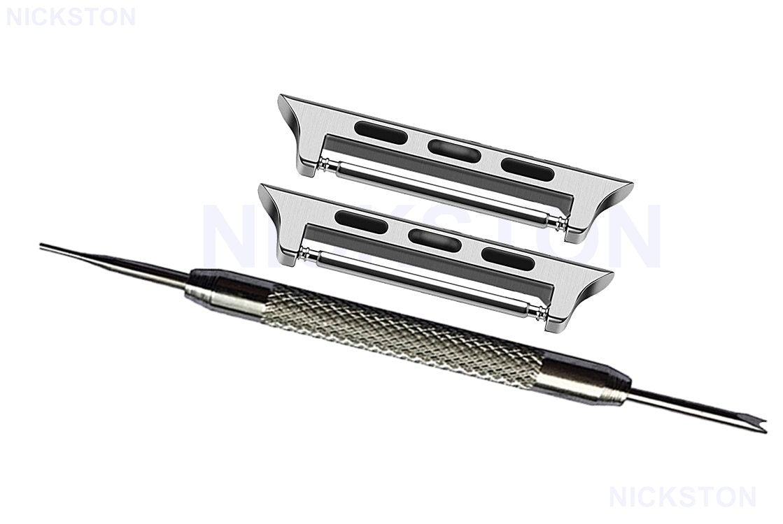 Apple Watch Band Strap Adapter Spring Bar Connectors for iWatch Ultra 2 49mm and 9 8 Series 41mm 45mm Case Rose Gold Silver Black